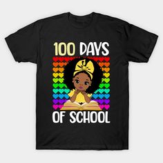 100th Day Of School Girls Melanin Girls Kids is the perfect back to school gift for anyone that wants to say hello Kindergarten in style. Wear this cute Kindergarten rainbow Tee for teachers girls & boys on your 100 days school -- Choose from our vast selection of Crewneck and V-Neck T-Shirts to match with your favorite design to make the perfect graphic T-Shirt. Pick your favorite: Classic, Boxy, Tri-Blend, V-Neck, or Premium. Customize your color! For men and women. 100 Days School, Hello Kindergarten, Rainbow Tee, 100th Day Of School, Back To School Gift, School Kids, School Gift, Back To School Gifts, 100 Days Of School