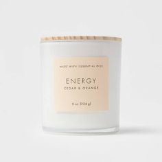 an energy candle on a white background