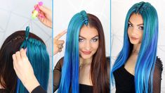 Fake Hair Braids, Best Crochet Hair, Festival Hair Extensions, Micro Braids Styles, Rave Braids, Hair Extensions Tutorial, Diy Hair Extensions, Cool Crochet, Hair Extensions For Short Hair