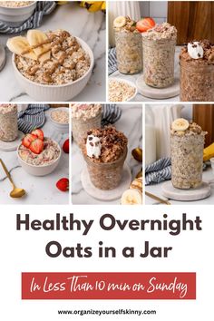 healthy overnight oats in a jar