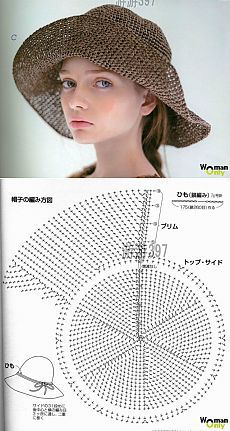 a woman's hat is shown with the instructions to make it look like she has been