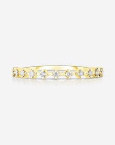 Diamond Station Stackable Ring – Ring Concierge Diamond Wrap Ring, Diamond Ring Gold, Sparkly Accessories, Ring Concierge, Necklace Length Guide, Stackable Diamond Rings, Bracelet Size Chart, Colored Diamond Rings, Engagement Ring Diamond