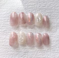 Korean Gel Nails, Bridal Nail Art, Retro Nails