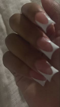 French Tip With A Twist, French Tips White, Back To School Nails Acrylic, Xoxo Nails, Nails Moon, Manifest Instantly, White French Tips, K Nails, Nails Basic