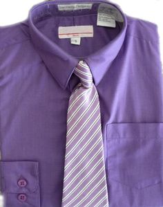 The essential purple dress shirt. Shirt Tie Combination, Shirt And Tie Combinations, Purple Dress Shirt, Shirt And Tie, Dress Shirt And Tie, Mens Workwear, Shirt Tie