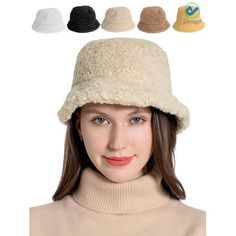 Specifications: Material: Faux Lamb Wool Optional Color: Black, Khaki, White, Beige, Yellow Circumference for the Head: 56cm~58cm / 22.1"~22.8" Length of the Hat: 15cm / 5.9" Features: 1. Made of thick warm material, thermal warm faux lamb wool is soft and comfortable. 2. Fashion and effectively keep your head and ears warmth in cold weather. 3. Easy to pack and roll into handbag, backpack or suitcase, convenient to carry out. 4. This hat goes well with casual or more dressy clothes, and makes a Bucket Hat Girl, Dressy Clothes, Winter Bucket Hat, Fur Bucket Hat, Cloche Hats, Cold Weather Hats, How To Wash Hats, Bucket Hat Women, Tea Party Hats