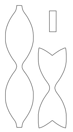 a paper cut out of two vases with the shape of an hourglass on top