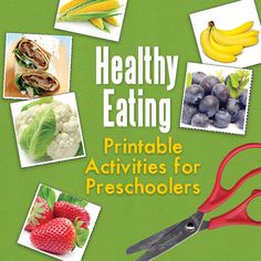 We all want our kids to eat healthy, right? These printable activities have been designed to get them thinking about healthy eating in a positive way Preschool Food, Health Activities, Activities For Preschoolers, Healthy Eating For Kids, Food Themes