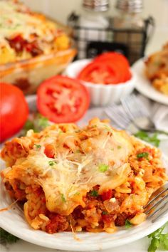 This hearty lasagna casserole layers radiatori pasta, savory ground beef, cottage cheese, and melted mozzarella in a rich, flavorful tomato sauce for a comforting and satisfying meal.