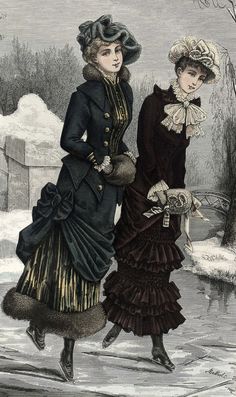 ca. 1880s Edwardian Fashion Plates, 19th Century Clothing, 20th Century Fashion, 18th Century Fashion, 19th Century Fashion