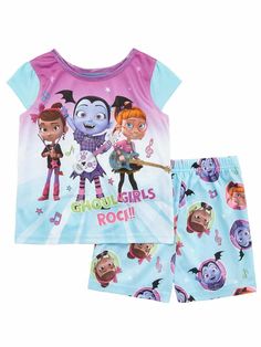 Bed Wrap, Pajama Short Set, Pajama Short, Disney Toddler, Disney Pajamas, Toddler Pajamas, Disney Theme, Girls Rock