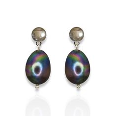 These earrings feature a unique black hue design, with a 6mm round pearl on top and an irregularly shaped baroque pearl hanging below, blending classic and distinctive beauty. The special luster of the black pearls, paired with 925 sterling silver, adds a touch of elegance and uniqueness to your everyday style or special occasions. Complete your look with the matching black baroque pearl necklace for a coordinated set. Materials: 925 Silver/ Natural Baroque Black Pearl Avoid exposing your silver Black Pearls, Baroque Pearl Earrings, Baroque Pearl Necklace, Forever Jewelry, Stunning Earrings, Cuff Earrings, Sterling Silver Studs, Black Pearl, Silver Pearls