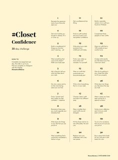 30-Day Closet Confidence Challenge — Anuschka Rees Anuschka Rees, Confidence Challenge, Build A Wardrobe, Travel Wardrobe, 30 Day Challenge, Self Esteem