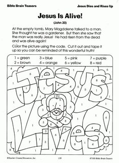 the jesus is alive coloring page for kids to color and print on their own sheets