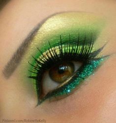 Eye Makeup For Green Eyes, Poison Ivy Makeup, Saint Patricks Day Makeup, Fantasy Make-up, Beautiful Green Eyes, Different Makeup Looks, Makeup Looks For Green Eyes, Eye Parts