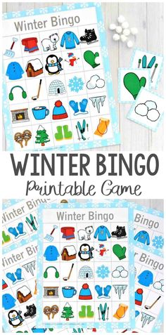 the winter printable game for kids to play with