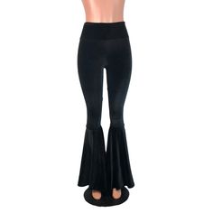 "**Due to SO MANY issues with USPS - we STRONGLY ENCOURAGE you to purchase the UPS Upgrade with your order located here: https://www.etsy.com/listing/926751536/ups-upgrade Made of luxurious black stretch velvet - these high-waisted bell bottoms will fit you perfectly. They hug your hips and flare out at the feet. The standard inseam is 35\" (the mannequin is 5'8\") but can be customized by putting your desired inseam in the comments/notes when checking out. Women's Sizing (See below for instruct Vintage Stretch Full Length Bottoms, Vintage Full-length Stretch Bottoms, Vintage Full Length Stretch Bottoms, Retro Wide Leg Bottoms For Night Out, Vintage High Waist Stretch Pants, Non-stretch Black Retro Bottoms, Retro Black Bottoms For Night Out, Vintage Stretch Full Length Pants, Vintage Stretch Full-length Pants