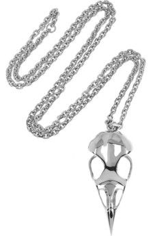 Alexander McQueen bird skull necklace. $425. Bird Skull Necklace, Avant Garde Aesthetic, Brass Bird, Alexander Wang Bag, Bird Skull, Skull Necklace, Body Armor, Skull Pendant, Brass Chain