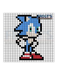 Sonic The Hedgehog: Perler Bead Sonic Pattern Perler Bead Sonic, Avatar Crafts, Sonic The Hedgehog Art, Sonic Pattern, Perler Templates, The Hedgehog Sonic, Gym Badges, Hama Mini, Pokemon Bead