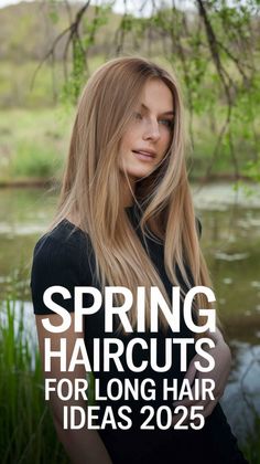 Achieve effortless elegance with this spring haircut for long hair idea 2025! A sleek, natural look with a soft center part, perfect for the minimalist at heart. 🌿 Whether for casual days or sophisticated evenings, this style embodies timeless beauty. #SpringHaircuts #LongHair2025 #MinimalChic