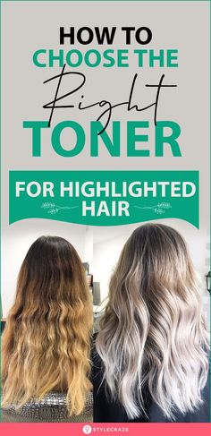 Brown Toner On Blonde Highlights, Toner For Blonde Hair Shades, Different Hair Toner Colors, Hair Color For Brassy Hair, Highlight Toner Colors, Different Toner For Blondes, Beige Toner Before And After, Green Toner For Hair, Ash Toner On Brown Hair Blonde Highlights