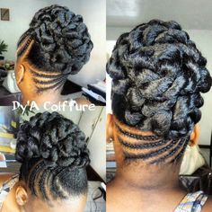 Updos For Natural Hair, Cute Updos, Goddess Braid Styles, Braids Updo, Quick Braids, Flat Twist Updo