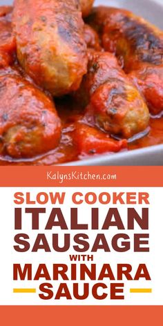 slow cooker italian sausage with marinara sauce