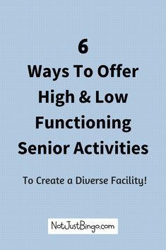 Are you having issues creating senior activities that are appropriate for both the higher-functioning and lower-functioning residents in your nursing home or assisted living? Click through to read our how-to article on how to offer high- and low-functioning activities to residents of different levels! #nursinghomeactivities #assistedlivingactivities Flexibility Goals, Activities Director, Nursing Home Activities, Therapeutic Recreation, Alzheimers Activities