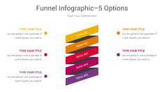 a colorful infographic - 5 options slide for powerpoint is shown in the bottom left corner