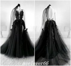 Black Wedding Gowns, Bridal Gowns Vintage, Lace Applique Wedding Dress, A Line Bridal Gowns, Lace Evening Dress, Sheer Wedding Dress, Occasion Dresses Wedding, Country Wedding Dresses, Applique Wedding Dress