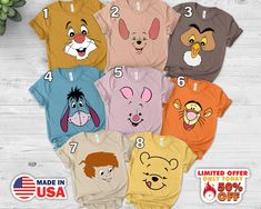 Winnie The Pooh Family Costume Shirt, Halloween Costumes, Pooh Halloween Cosplay, Tigger Costume Shirt, Halloween Party 👏CONGRATULATIONS You have found an online shop with reasonable prices, amazing quality, and fast shipping  We offer shirts for VACATIONS, HOLIDAYS, EVENTS, FAMILY REUNIONS, BIRTHDAYS, MOTHER'S DAY, FATHER'S DAY, GRADUATIONS, FUNNY T-SHIRTS as well as CUSTOM T-SHIRTS.  💖Description💖  --About this T-shirt--  👉Our Adult Unisex T-Shirt brand is BELLA CANVAS Available in size: X Winnie The Pooh Disney Shirts, Pooh Family Costume, Shirt Halloween Costumes, Tigger Costume, Winnie The Pooh Costume, Pooh Halloween, School Nurse, Family Reunions, Costume Shirts