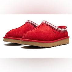 Preowned Condition Whit Signs Of Wear Inside/Outside But Still In Great Condition/Shape Ugg Tasman Slippers -Please Check All The Pics/Details Carefully And Ask Questions Before Purchasing Sold As!!! Size 7 Women’s True To Size; Color: Samba Red; The Women’s Ugg Tasman “Samba Red” Is The Women’s Sizing Of The Slip-On Moccasin With A Red Suede Appearance. Made For Indoor Or Outdoor Wear, The Ugg Tasman Has A Slipper-Style Design With A Warm Inner Lining Of Plush Sheepskin And Upcycled Wool. The Upper Features A Shade Of Bright Red Called Samba Red On Its Suede Design. An Embroidered Textile Braid Can Be Found Around The Collar. Ugg Branding Is Seen On The Lateral Side. The Eva Foam Tasman Slippers, Ugg Tasman Slippers, Ugg Tasman, Inside Outside, Red Suede, Eva Foam, Outdoor Wear, Womens Uggs, Ugg Shoes