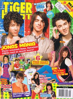 the cover of tiger street magazine featuring jonas manna and his bandmates, from left to right