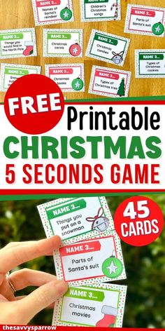 printable christmas games for kids to play on the table with text that reads free printable