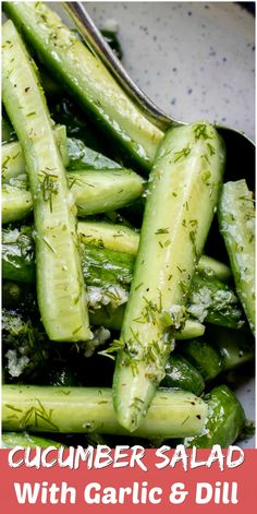 cucumber salad with garlic and dill