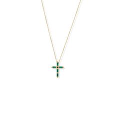 Cross pendant design features 3mm x 5mm emerald green baguette CZs with a 2mm x 2mm center black CZ. Cross measures 20mm x 26.5mm. Lobster clasp closure. Mix and match or layer our baguette collection for a BOLDER look! .925 Sterling Silver length 16" + 2" 14 karat gold plated Wedding Jewellery Necklace, Cross Pendant Necklace, Pendant Design, Silver Stars, Wedding Necklace, Gold Plated Sterling Silver, Artisan Jewelry, Quality Jewelry, Cross Pendant