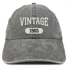 Stitchfy Vintage 1965 Embroidered Pigment Dyed Washed Baseball Cap100% Washed CottonHigh Quality Cap, EMBROIDERED in the USALow Profile, Unstructured Cap6 Panels with 6 Embroidered Ventilation EyeletsSelf-fabric Adjustable StrapbackOne Size Fits MostShipping- Shipment leaves warehouse in 1 Business Day.- Free Shipping to Domestic Destinations (US).Returns/Exchanges- Items must be returned within 30 days of purchase for refund or exchange to different item, or penalties might occur.- When item is Wash Baseball Cap, Embroidered Flats, Men Baseball Cap, Womens Baseball Cap, Trucker Cap, Dad Hats, Hats For Women, Vintage Shops, Hats For Men