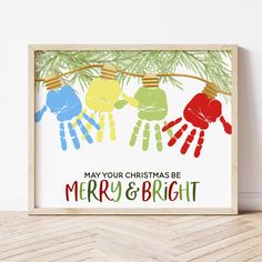 Christmas Handprint Art | Christmas Lights Craft For Preschoolers | Ollie + Hank Handprints For Christmas, Child Hand Print Christmas Art, Kids Crafts For Grandparents Christmas, Hand Print Christmas Decorations, Family Handprint Christmas Tree, Preschool Christmas Craft Gifts, Sibling Christmas Crafts Hand Prints, Hand Prints Christmas Crafts, Toddler Hand Print Christmas Crafts