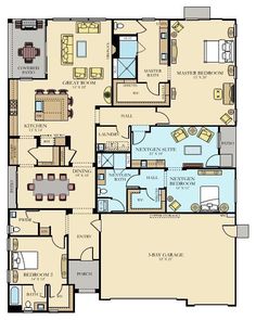 the floor plan for an apartment with two bedroom, one bathroom and another living room