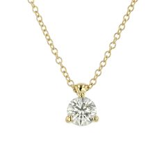 HOF Classic 3 Prong Solitaire Pendant Fire Jewelry, Hearts On Fire, Sparkling Diamond, Yellow Gold Setting, Fire Heart, Solitaire Pendant, Classic Collection, Sparkle Diamonds, On Fire