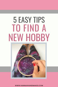 a woman's legs with the words 5 easy tips to find a new hobby