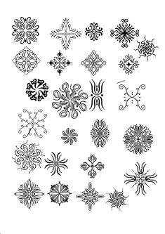 an image of different designs in black and white