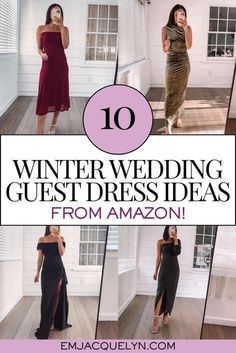 Graduation Dress Winter, Outfit Ideas From Amazon, Winter Wedding Guest Outfit, Dresses For Winter, Wedding Guest Outfit Ideas, Winter Wedding Guest, Wedding Guest Outfit Winter, Trendy Date Night Outfit, Winter Celebration