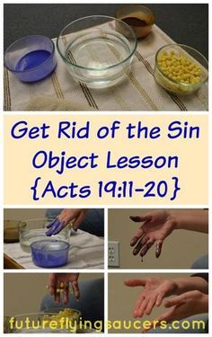 the steps to get rid of the sin object lesson