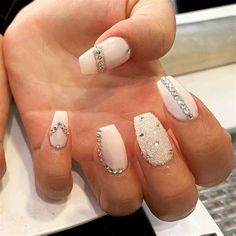 Nail Designs With Diamonds. There are any references about Nail Designs With Diamonds in here. you can look below. I hope this article about Nail Designs With Diamonds can be useful for you. Please remember that this article is for reference purposes only. #nail #designs #with #diamonds Diamante Nails, Gem Nail Designs, Diamond Nail Designs, Stone Nail Art, Nail Designs Pictures, Nail Jewels, White Acrylic Nails, White Nail Designs, Gem Nails