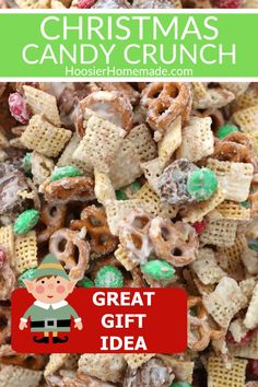 christmas candy crunch recipe with text overlay