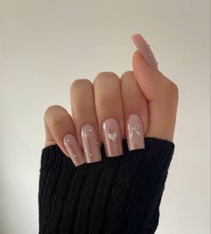 Simple Spring Nails Square, Carcase Iphone, Beige Nails, Casual Nails, Classy Acrylic Nails, Pink Acrylic Nails, Heart Nails, Fire Nails, Classy Nails