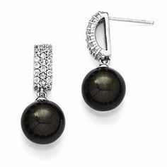 Metal: Sterling SilverBlack Shell pearlFree U.S. Shipping for orders over $99 Protected by our 30-Day Risk Free Returns! Kids Earrings, Pearl Collection, Girls Earrings, Dream Jewelry, Designer Earrings, Pearl Jewelry, Beaded Earrings, Gemstone Jewelry, Women's Earrings