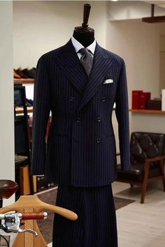 Connor Formal Black Striped Peaked Lapel Double Breasted Business Suits Groom Costume, Mens Suits Navy, Groom Tuxedo Wedding, Tuxedo Wedding Suit, Pants Custom, Double Breasted Tuxedo, Classy Suits, Business Suits, Dress Suits For Men