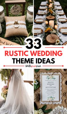 rustic wedding theme ideas that are perfect for the bride and groom to have on hand